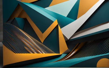 Zelfklevend Fotobehang colorful abstractions wallpaper paper texture geometric © contr_shape