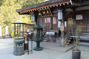 buddhist temple (daisho-in) in miyajima in japan 