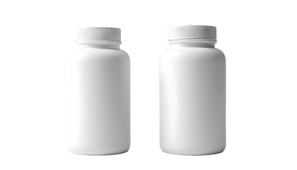 white bottle on transparent background 