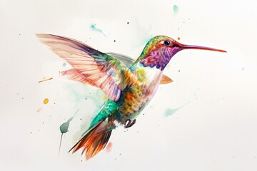 Obraz premium hummingbird and flowers