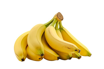 Reife gelbe Bananen, freigestellt vor transparentem Hintergrund, Generative AI - 748156239