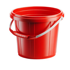 red bucket isolated on white