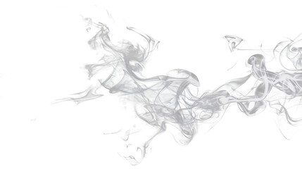 Obraz na płótnie Canvas Dynamic Smoke Flow with Prismatic Accents, Isolated on Transparent Background, Generative AI