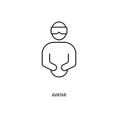 avatar concept line icon. Simple element illustration. avatar concept outline symbol design.