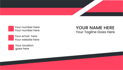Creative and modern business card template. Business card for business and personal use.
