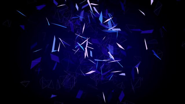 Many pieces transform to man face - 3D 4k animation (3840 x 2160 px)