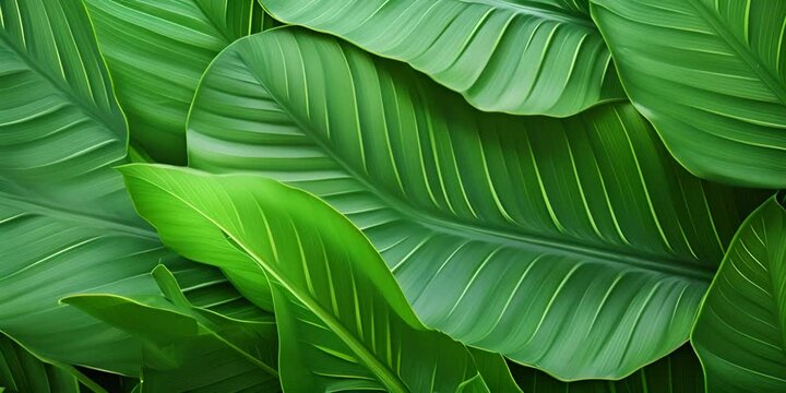 abstract green leaf texture, nature background, tropical leaf 4K Video
