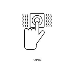 haptic concept line icon. Simple element illustration. haptic concept outline symbol design.