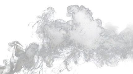 Wispy Smoke Texture with Chromatic Reflections, Isolated on Transparent Background, Generative AI