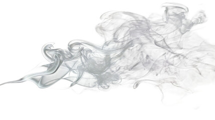Enigmatic Smoke Clusters with Luminous Accents, Isolated on Transparent Background, Generative AI