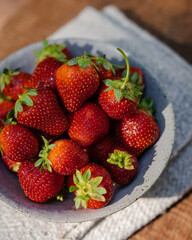 A Bowl Brimming with Fresh Strawberries