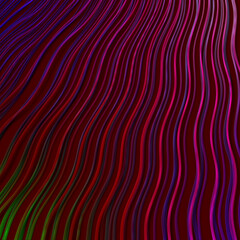 Vibrating Waves Red Lines Frequency