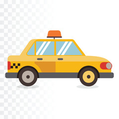 Taxi vector illustration on transparent background