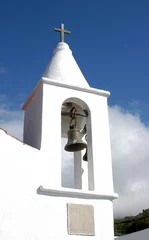 Crédence de cuisine en verre imprimé Cerro Torre Campanario del Santuario de Nuestra Señora de los Reyes en la isla de El Hierro, Canarias