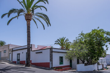 Casas en el pueblo de Alajero en la isla de La Gomera, Canarias
