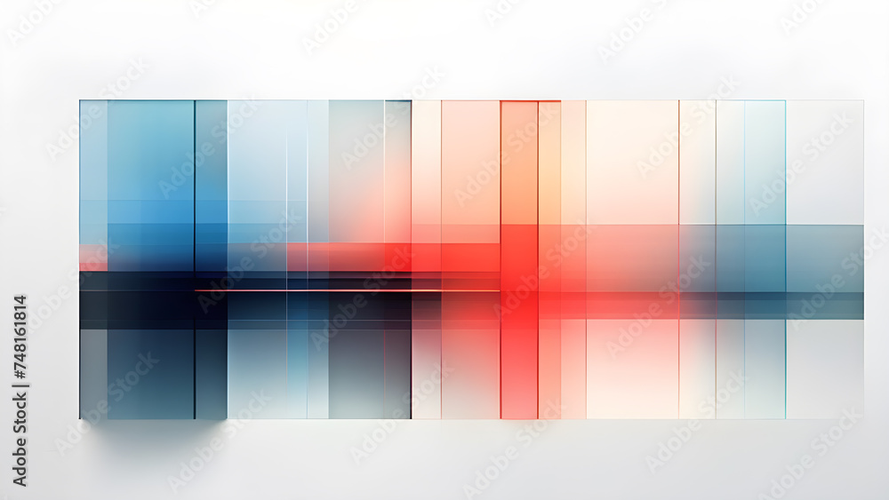 Aufkleber layered-geometry-featuring-translucent-overlay-with-linear-patterns-minimalist-background-concentr