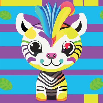 seamless, pattern of zebra, fabric art,highly detailed, clean, vector image, photorealistic masterpiece, professional photography, good anatomy, canvas, vector illustration kawaii