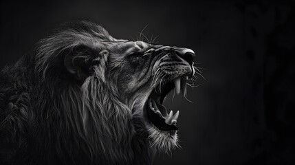 Black and white icons with animals, lion