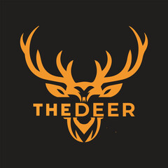 
font-style logo design of the deer




