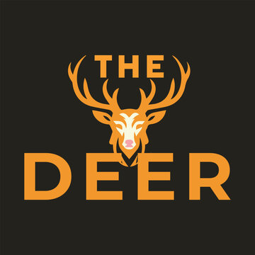 
font-style logo design of the deer



