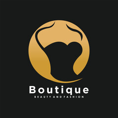 Boutique fashion logo design with premium concept