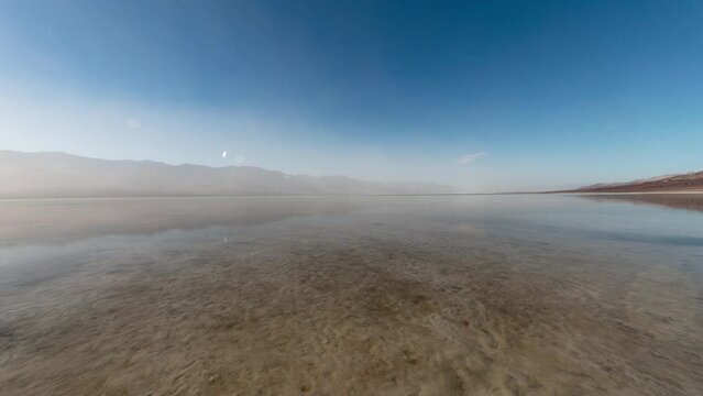 Timelapse of ancient Lake Manly reappearing due to Hurricane Hilary in Death Valley National Park, California