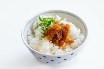 生たらこをのせたご飯