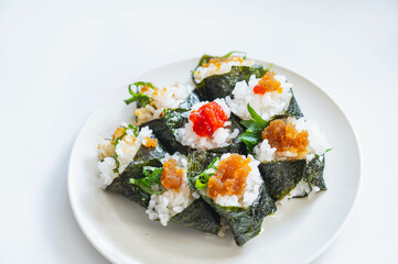 スジコと生タラコの海苔巻き