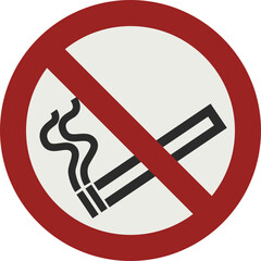 PROHIBITION SIGN PICTOGRAM, No smoking ISO 7010 – P002, SVG