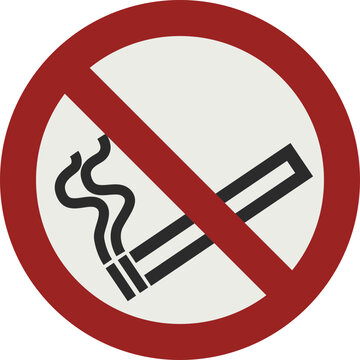 PROHIBITION SIGN PICTOGRAM, No smoking ISO 7010 &ndash; P002, SVG
