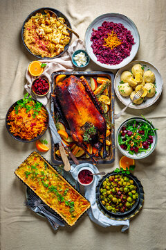 St. Martin's goose with side dishes