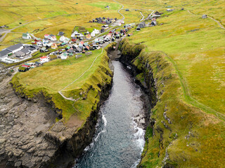 Gjogv and scenery of the Faroe islands