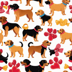 National Puppy Day Seamless Pattern
Reflect on the joy and significance of National Puppy Day. Describe the adorable antics and heartwarming moments that make puppies so special. Consider the bond bet