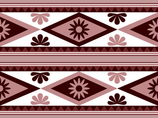 Geometric ethnic seamless pattern. Tribal pattern art. Design for background, wallpaper, illustration, fabric, clothing, carpet, textile, batik, embroidery and decorations.