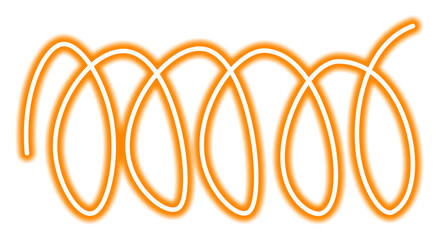 Glowing Abstract Spiral Orange Neon