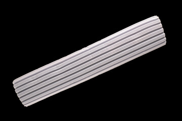 Field washing refill, replaceable, for mop, macro, isolated on black background, top view.