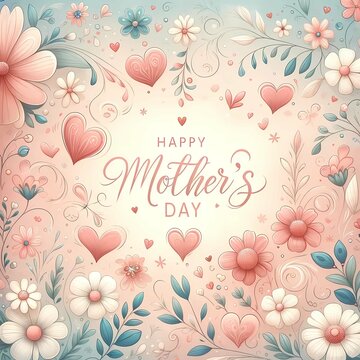 Happy Mother's Day- Mother's Day marketing concept, banner, postcard, image