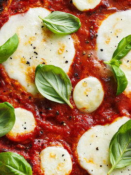 Close Up of Pizza Margherita