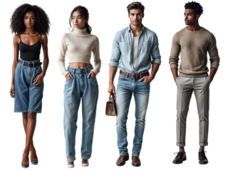 Assorted Isolated Full Body Cut Out People - Diverse Human Figures