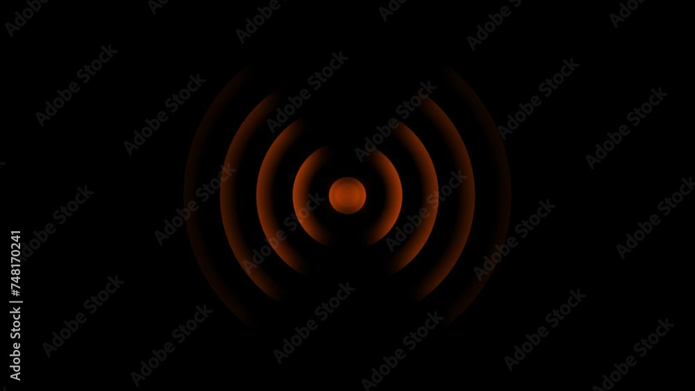 Poster radio wave looping screen background animation .