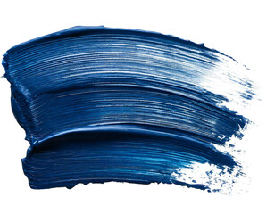 Dunkel Blauer Pinselstrich isoliert auf weißen Hintergrund, Freisteller 