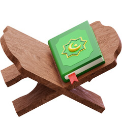 3D illustration Close Al-Quran object