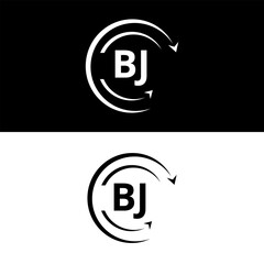 BJ letter  logo minimal unique and simple logo design, BJ creative modern monogram logo style