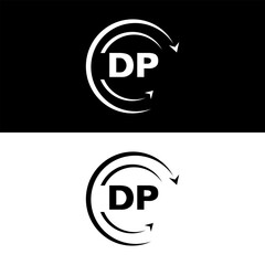 DP letter  logo minimal unique and simple logo design, DP creative modern monogram logo style