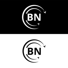 BN letter  logo minimal unique and simple logo design, BN creative modern monogram logo style