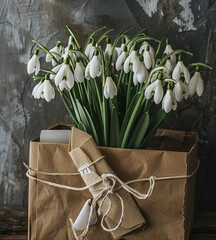 bouquet of snowdrops