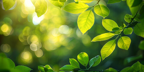 Closeup nature view of green beech leaf on spring New fresh leaves on green spring background. - obrazy, fototapety, plakaty