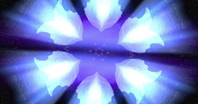 Blue light rosette patterns