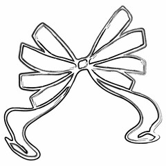 Bow decoration drawing doodle decoration and design.