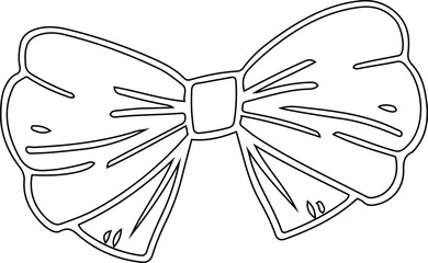 Bow decoration drawing doodle decoration and design.